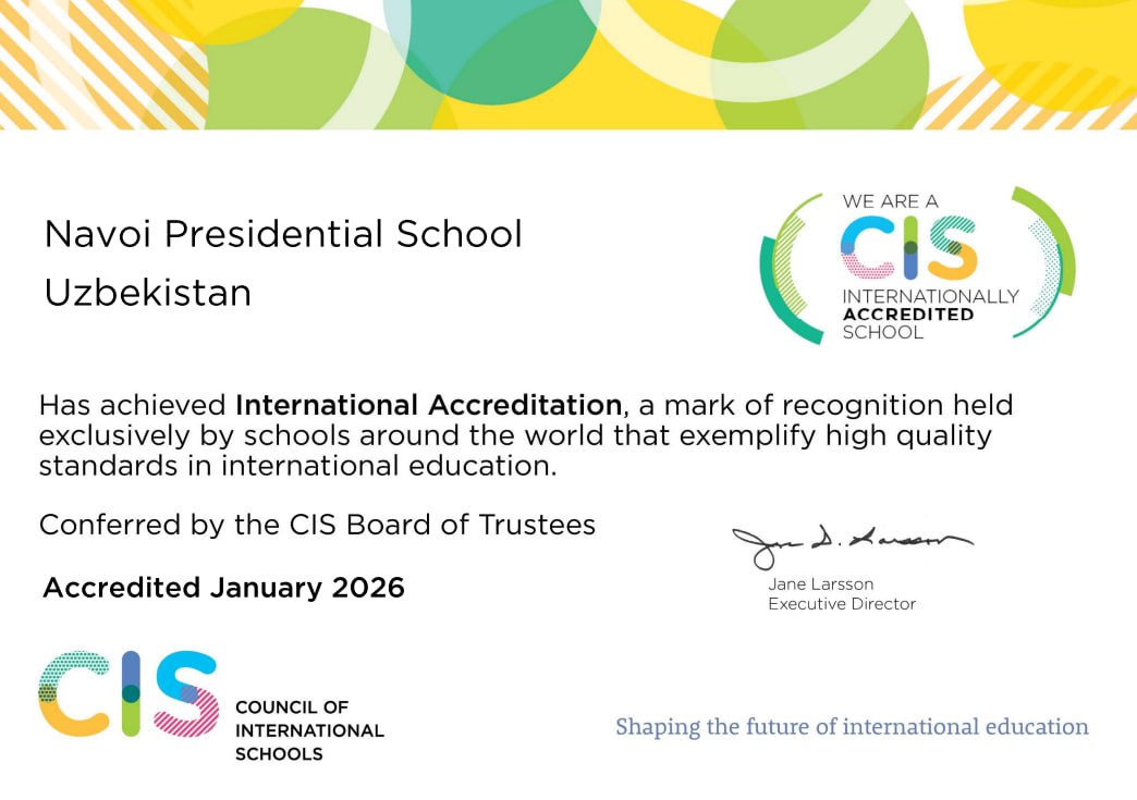 CIS international accreditation certificate